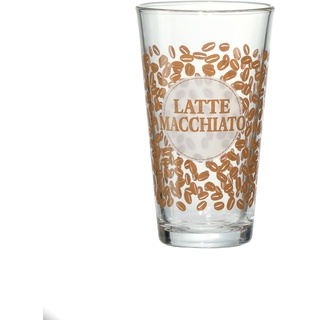 Latte Macchiato Glas HAPPY (BHT 9x15x9 cm)