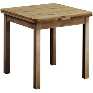 Boxxx Esstisch, Laugenfarbig, Holz, Kiefer, massiv, quadratisch, eckig, 77x74x77-127 cm, ausziehbar, in verschiedenen Größen erhältlich, Esszimmer, Tische, Esstische, Esstische quadratisch