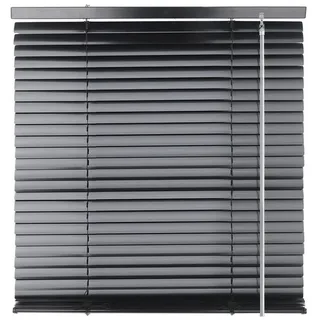 euroharry Jalousie Cordless-Schnurlos Aluminium Venetian Blind Alu Jalousie Rollo schwarz 80 cm x 100 cm