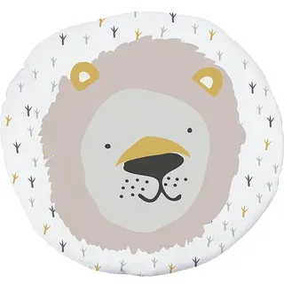 The Wild Hug Teppich "Lion" in Beige - Ø 120 cm
