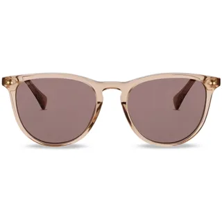 Kapten & Son Sonnenbrille Rome Transparent Hazel Brown | Sonnenbrille Damen Braun mit Sonnen- und UV-Schutz | Für schmale bis mittlere Kopfgrößen | Stylische, runde Gläserform | Goldene Akzente