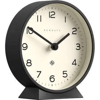 NEWGATE® M Mantel Echo kaminuhr | Modernes rundes Design | Schwarz | Leicht ablesbare Zahlen | Zeitgenössischer Stil für Schreibtisch, Tisch, Regal oder Nachttisch