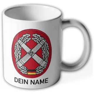 Tasse Becher personalisiert Barettabzeichen Artillerie Geschütz #43196