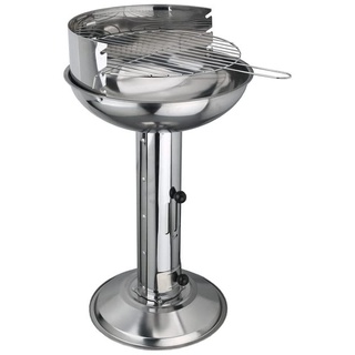MICHELINO Bruno Edelstahl Standsäulengrill für Holzkohle rund Ø 39cm