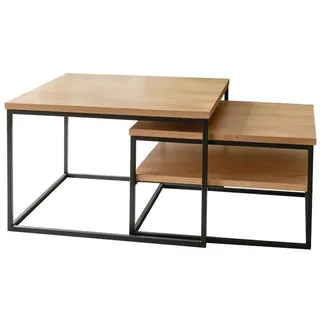 holz4home Couchtisch Eiche Beige 2er Set