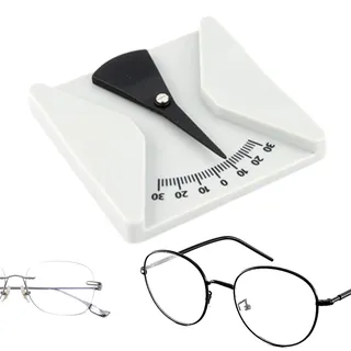 Ristyur Brillen-Neigungsmesser, präzises optisches Winkelmesser, Lineal mit Handklemmkerbe, Brillenreparaturwerkzeuge für optische Fabrik, Optiker, Brillenreparaturwerkstatt