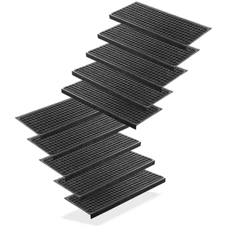 BigDean 3 Stück Stufenmatten aus Gummi 75 x 25 cm Outdoor Wild Design | Treppenstufenmatten Anti Rutsch Gummimatten