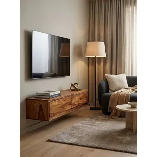 KADIMA DESIGN Lowboard 108x25x34 cm Braun MDF/Massivholz