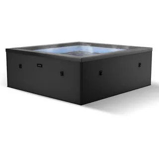 Wave Garda Eco Foam Spa | Tragbarer Outdoor-Hot Tub mit schneller Aufheizung | Strapazierfähiges PVC-Material | Einfacher Aufbau (Charcoal Black, 4 Person)