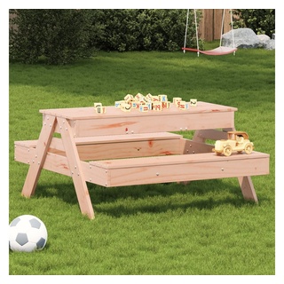 vidaXL Gartentisch Picknicktisch mit Sandkasten für Kinder Massivholz Douglasie (1-St)