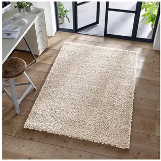 TaCa Home Langflor-Teppich Shaggy Teppich Langflor, quadratisch, Höhe: 35 mm, Wohnzimmer Esszimmer Schlafzimmer Kinderzimmer, Creme - 250 x 250 cm weiß quadratisch | 250 cm x 250 cm x 35 mm