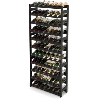 Relaxdays Weinregal 72,5 x 166 x 25 cm Schwarz
