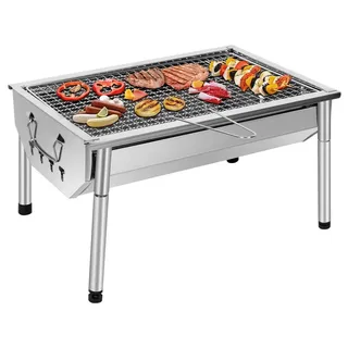 Omgoods – Tragbarer Grill für Picknicks – Kleiner Holzkohlegrill für den Außenbereich