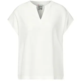 STREET ONE Kurzarmbluse - Bluse - feminines Shirt - Basic Blusenshirt weiß 40Schneider Fashion Store