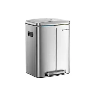 Songmics Mülleimer 40 l Silbern