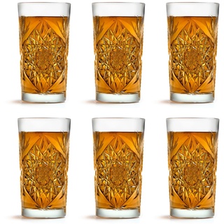 Libbey - Hobstar - Longdrinkglas, Cocktailglas, Wasserglas, Saftglas - 470 ml - Glas - 6er Set - bekannt aus den coolsten Hotels und Bars