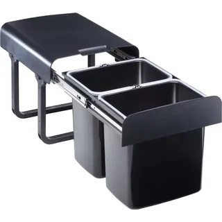 Quellmalz Abfallsammler schwarz 2x 16 Liter - Schwarz