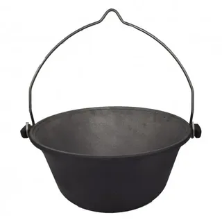 OutInFire 9l Gusseisenkessel + Bratpfanne (2in1), ungarischer Topf, Dutch Oven, Hängetopf