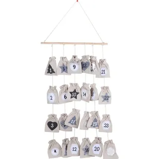 Trendline Deko Adventskalender Holz 61 x 8 x 38 cm mehrfarbig