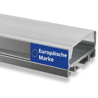 INNOVATE Aluminium Profil 2 Meter für Philips Hue Lightstrip und andere LED Streifen - Aluprofil für LED Stripes/Streifen 2000mm x 26mm x 12mm ALU Leiste (1, Silber Flach, Aufbauprofil)