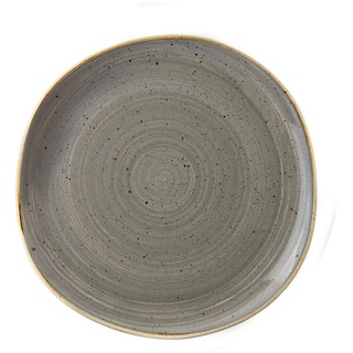 Churchill Stonecast Peppercorn Grey - handgefertig Organic Round Plate - 26,4cm (Peppercorn Grey)