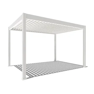 Weide Pergola 3 x 4 m inkl. LED Weiß