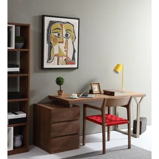 Schreibtisch Tisch Sekretär Büro Holz Tische inkls kleine Kommode Office Neu
