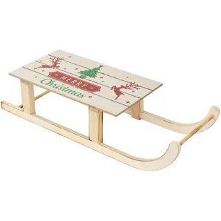 ECD Germany Deko Schlitten 21 cm Braun
