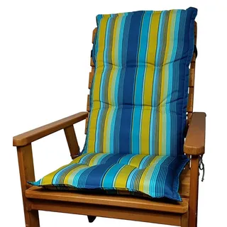 Rattani Hochlehnerauflage Hochlehner Auflage Kissen Polster Karina Gr. 120 x 50 cm Caribe, Material Caribe Outdoor Acrylic Dralon blau