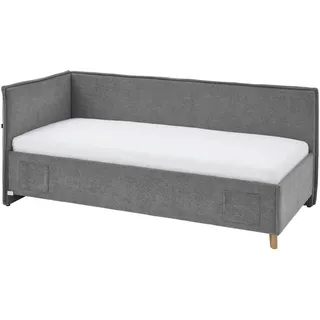 Meise Möbel meise.möbel Polsterbett Fun mit Lattenrost Stoff Grau 120 x 200 cm