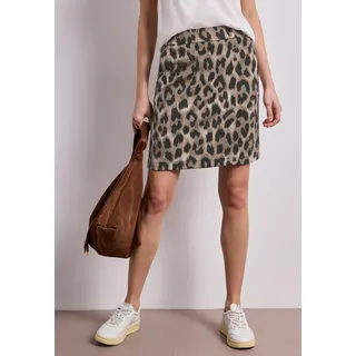STREET ONE Miniröck Damen Animalprint Beige 44