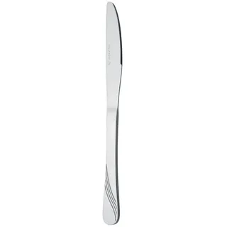 Gräwe Tafelmesser Stralsund, Wellenschliff, 21 cm, Edelstahl 18/0, silber poliert, 6 Stück