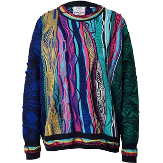 Carlo Colucci Pullover Demetz blau / gelb / grün / pink M