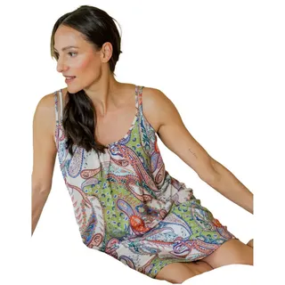 HUTSCHREUTHER Nachthemd Damen Schlafshirt mit Spaghetti Trägern (1-tlg) Modisches Design bunt 38