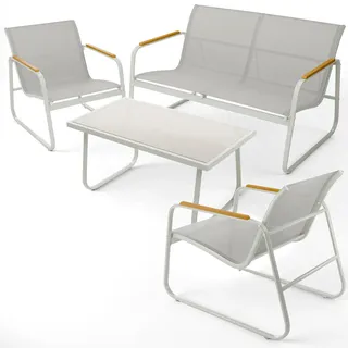 Blumtal Gartenlounge Set 4-tlg. Grau