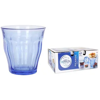 Duralex Glas Duralex Gläserset Picardie Glas Blau 6 Stück 25 cl, Glas blau