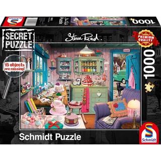 Schmidt Spiele 59653 Großmutters Stube, 1000 Teile Secret Puzzle