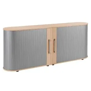 Geramöbel Flex Aktenschrank 200 x 83 x 40 cm silber