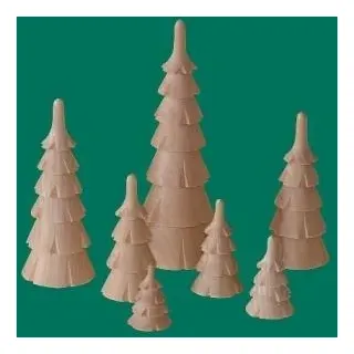 Weihnachtsdeko Holzbaum geschnitzt NEU 5 cm Tannenbaum Festbaum Zierbaum