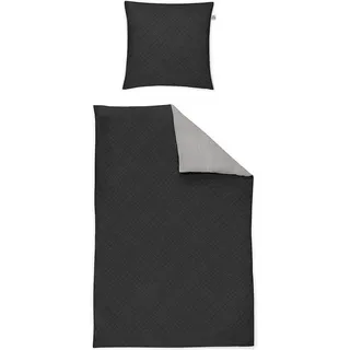 Irisette Bettwäsche Irisette Edelflanell Bettwäsche Alpaka 135x200 Wende grau anthrazit, Edelflanell, 2 teilig grau