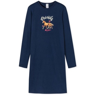 Schiesser Nachthemd Horse World Nacht-hemd schlafmode sleepwear blau 116
