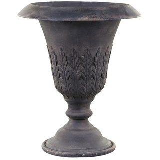 Chic Antique Pflanzkübel Amphore Pflanzkübel Pokal Eisen auf Fuß H43/D35 cm antique Kohle (1 St)