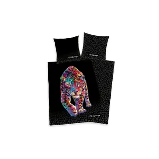 Bettwäsche-Set Leopard   , mehrfarbig , Maße (cm): B: 135 H: 1