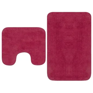 vidaXL Badematten-Set 2-tlg. Stoff Fuchsia