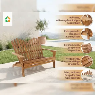 prestige home living outdoor Adirondack 125 x 80 x 94 cm Hellbraun