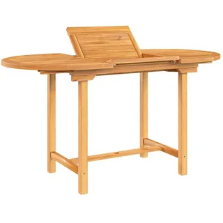 vidaXL Gartentisch Ausziehbar 110-160 x 80 x 75 cm Teak Braun