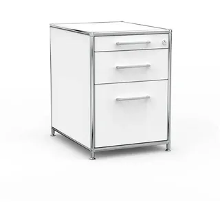 Versee Aktenschrank Büro Standcontainer – 60 / 80 cm, 3 oder 4 Schubladen, Farbauswahl (Schubladencontainer für Büro und Home-Office, 1 Standcontainer) robust & kratzfest, 50kg belastbar weiß 43,5 cm x 61 cm x 60 cm
