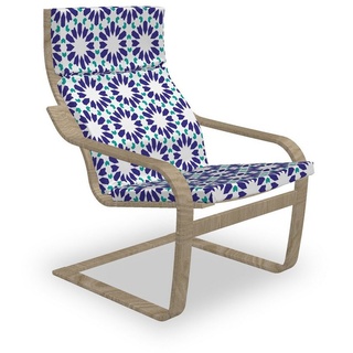 Abakuhaus Stuhlkissen Sitzkissen mit Stuhlkissen mit Hakenschlaufe und Reißverschluss, Mosaik Klassische marokkanische Design Kunst grün|weiß