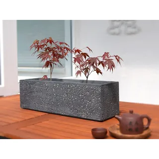Köhko Pflanzkübel KÖHKO® Blumenkübel aus Fieberglas neuartiges Stein Pflanzkübel Trog 76 cm x 28 cm x 28 cm
