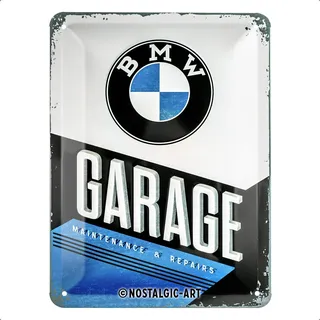 Nostalgic-Art Blechschild, 15 x 20 BMW Garage – Motorradzubehör - Geschenkideen
